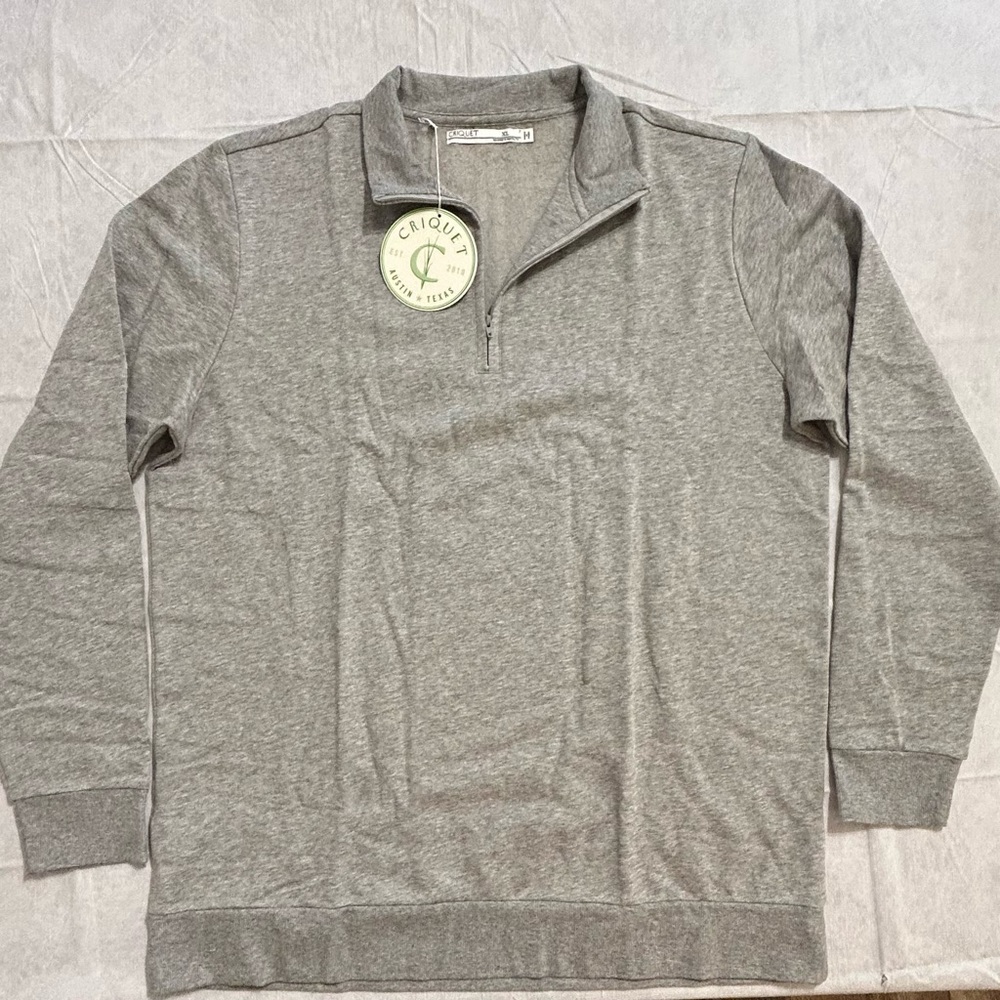 NWT Criquet Men’s XL 1/4 Zip Golf Long Sleeve Mock Neck Sweatershirt Pullover